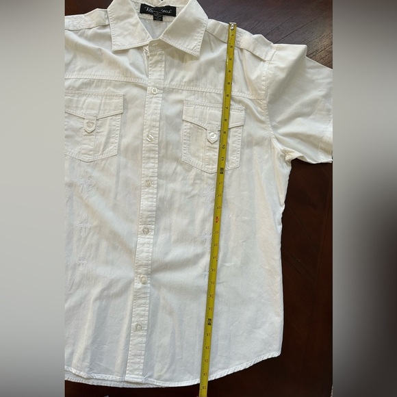 VITORIOUS White Short Sleeve Men's Shirt SIZE L - Picture 5 of 7